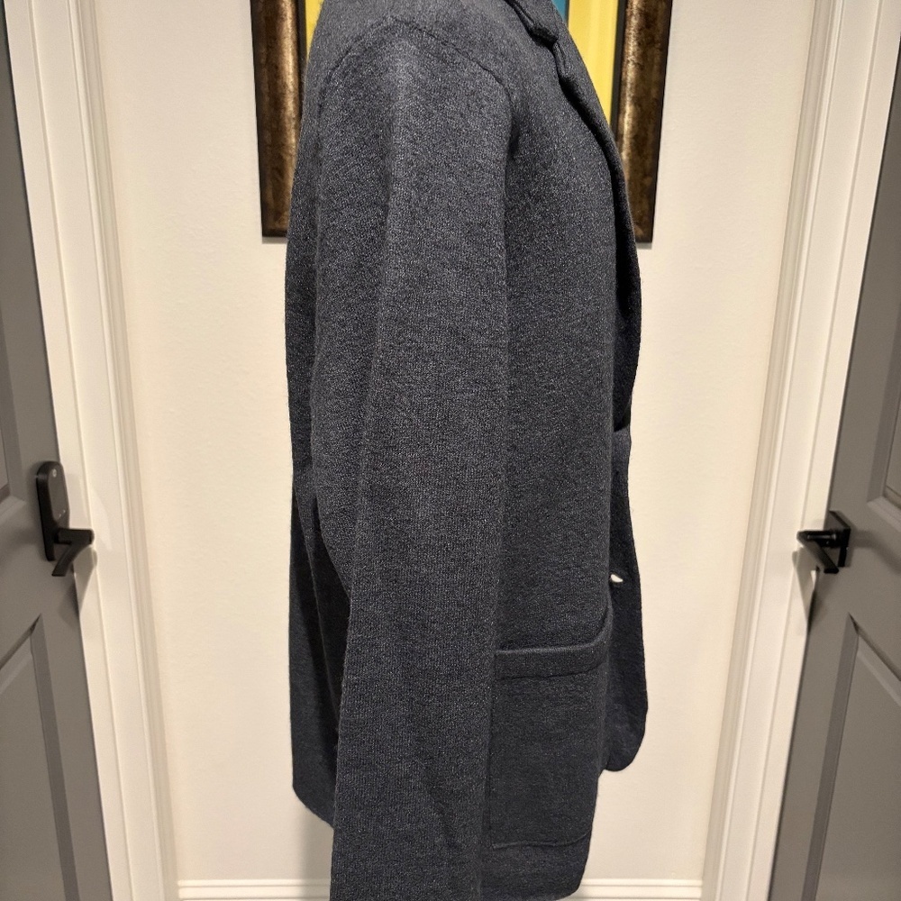 Banana Republic Mens Charcoal Grey Sweater Sport Coat Size Large - NWT - Picture 2 of 4